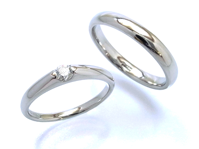 ネックレスの石を使ってセミオーダー結婚指輪