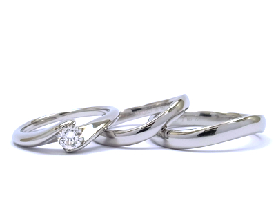PT900の結婚指輪を溶かして新しいデザインの結婚指輪へ