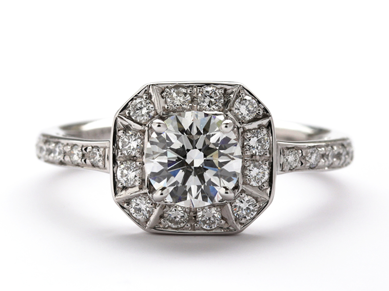結婚２５周年に婚約指輪をボリュームあるデザインにリフォーム ジュエリーリフォーム Com