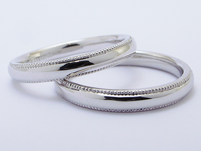 オリジナル文字刻印刻む結婚指輪