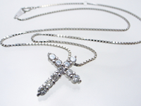 頂いたクロスペンダント