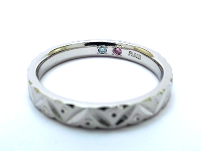 指輪を再利用して還暦祝いリング